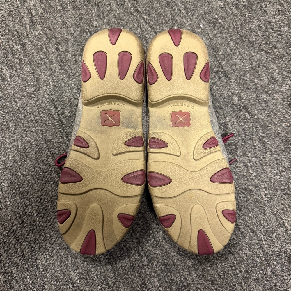 Twisted X Women's Boat Shoe Driving Moc Size 9M Style WDM0121 Grey Berry - Picture 3 of 4